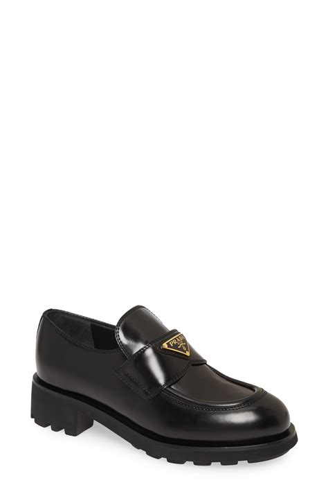 prada loafer patent|Prada penny loafers women.